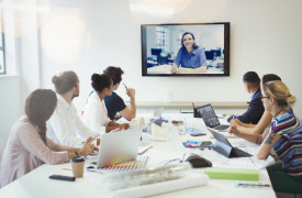 Group of people video conferencing