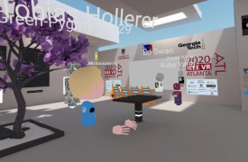 One of the social rooms in VR