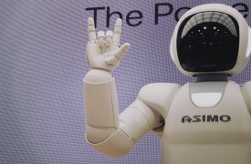 Robot die zwaait