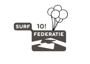 logo 10 jaar surffederatie