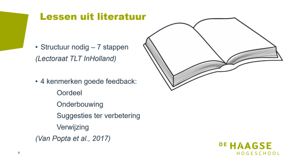 Peerfeedback lessen uit de literatuur