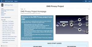 Screenshot of the DNS privacy project