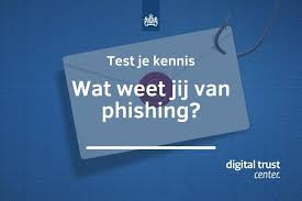 Envelop met een vishaak erdoor en de tekst wat weet jij van phishing