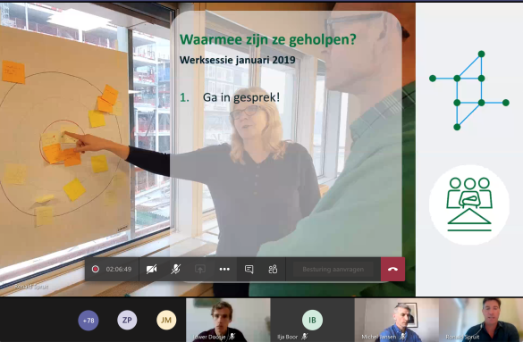 Screenshot webinar ondersteuning van docenten