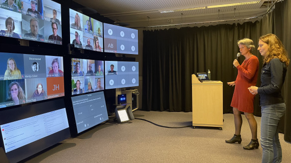 Virtual classroom, UU, peer visit maart 2022. Foto Michel Jansen