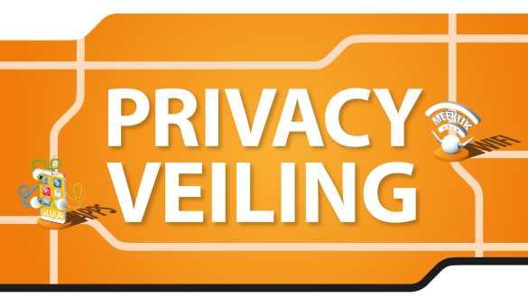 tekst privacyveiling op oranje achtergrond