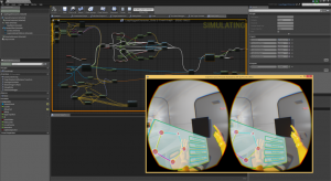 Screenshot of Unreal Engine 4 with 3D interaction