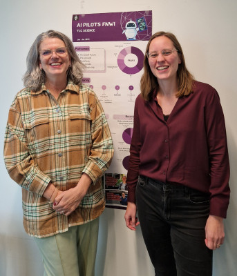 Sabine en Emma, onderwijsinnovators bij de FNWI