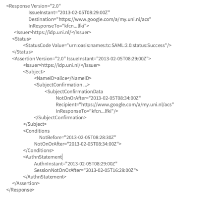 Decoding SAML response