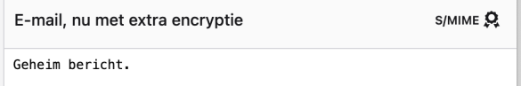 Screenshot van een ondertekende mail naar mezelf in Thunderbird