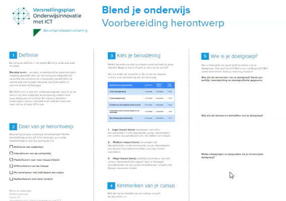 Template voorbereiding herontwerp