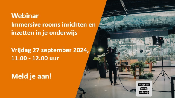 Aankondiging webinar immersive room inrichten en inzetten in je onderwijs