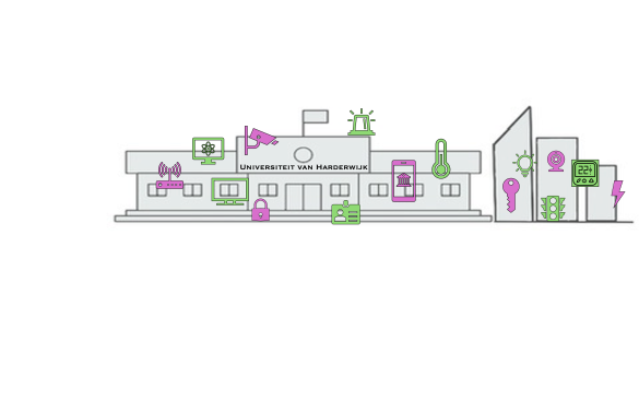 tekening fictieve campus