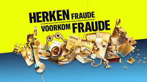 klatergoud met de tekst herken fraude voorkom fraude