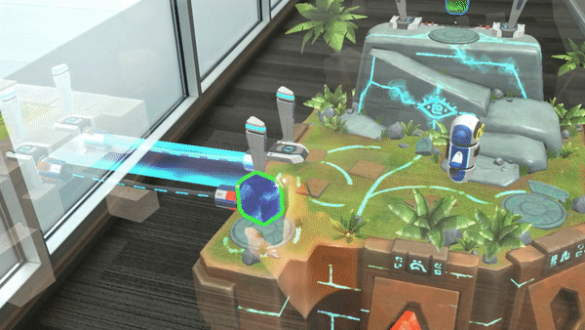 Figure 7: Kippy’s Escape: a simple Mixed Reality demo game