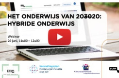 Titelpagina webinar hybride onderwijs