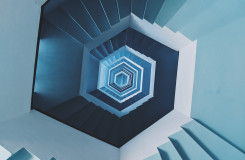 een optische illusie van een trappenhuis