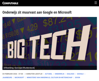 Onderwijs zit muurvast aan Google en Microsoft