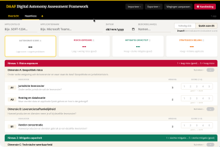 Met het Utrecht University Digital Autonomy Assesment Framework (DAAF) breng je als organisatie digitale kwetsbaarheden en afhankelijkheden in kaart. Met het Utrecht University Digital Autonomy Assesment Framework (DAAF) breng je als organisatie digitale kwetsbaarheden en afhankelijkheden in kaart