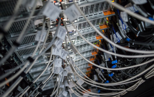 Kabels uit supercomputer